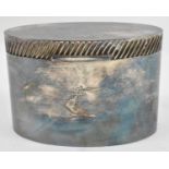 HENNELLS LTD; a good Elizabeth II hallmarked silver oval tea caddy with hinged cover enclosing a