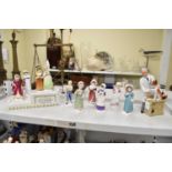 ROYAL DOULTON; twelve assorted figures including the Kate Greenaway Collection with stand, 'Thanks