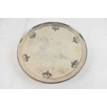 A George VI hallmarked silver footed dish, rubbed marks, London 1937, diameter 19cm, 10.9ozt/339g.