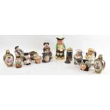 Eleven various character jugs including Royal Doulton, HN6463 'Rip Van Winkle, HN6464 'The Poacher',