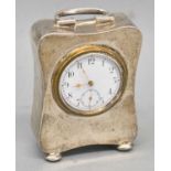 HENRY MATTHEWS; a George V hallmarked silver carriage timepiece with pocket watch movement, complete