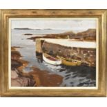 † DONALD MCINTYRE (1923-2009); oil on board, 'Lobster Boat Dolan no.2', signed lower right and