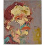 X PAUL RICHARDS (born 1949); oil on canvas, abstract portrait study, signed and dated 1990 verso,