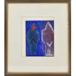 X JOSEF HERMAN OBE RA (1911-2000); watercolour, 'Women of Taos, New Mexico', 23 x 18cm, framed and