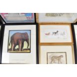 Fifteen assorted decorative pictures, prints and photographs including set of four Christopher