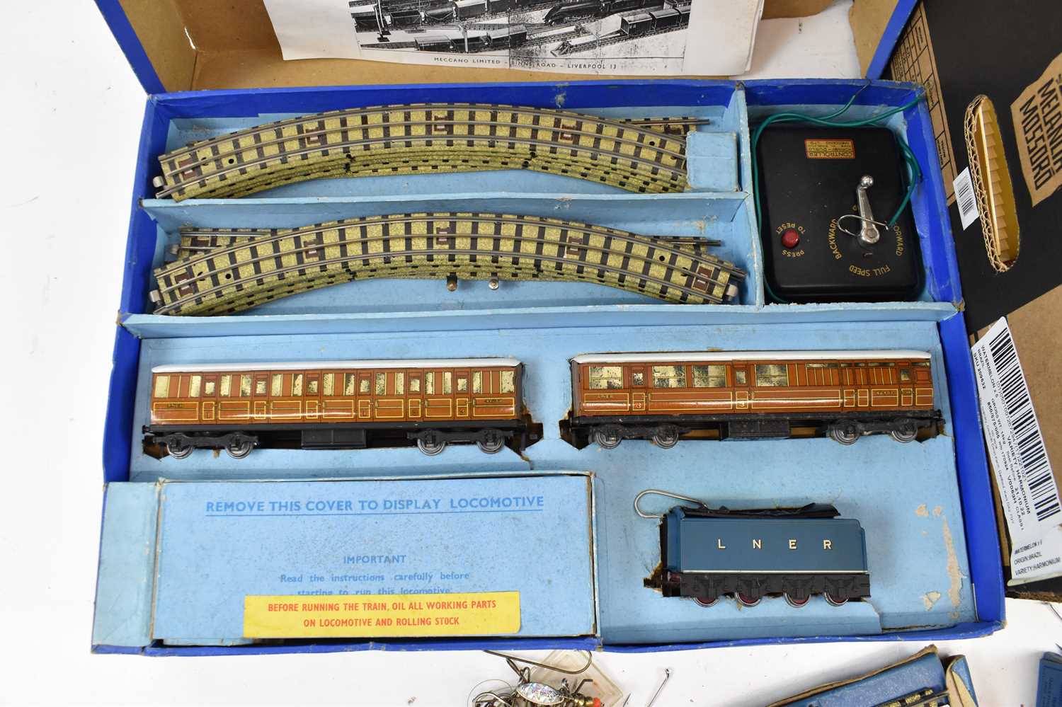 A boxed Hornby Dublo electric train, also further Hornby railway items including track, a bridge, - Image 3 of 4