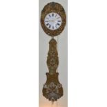 DROUOT; a late 19th century French comtoise type eight day striking wall clock.