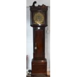 MATTHEW CHAMBARS, DUBLIN; an 18th century mahogany eight day longcase clock, the square brass dial