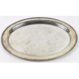 SPAULDING & CO; a sterling silver oval platter, 33 x 24m, 15.47ozt/481g.