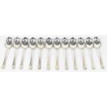 COOPER BROTHERS & SONS LTD; a set of twelve George V hallmarked silver spoons, Sheffield 1933,