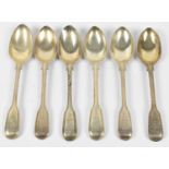 CHAWNER & CO; a set of six hallmarked silver teaspoons, London, approx 5.82ozt/181g.