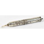 WILLIAM VALE & SONS; a late Victorian hallmarked silver toothpick, Birmingham 1898, approx 0.29ozt/