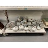 A large quantity of Royal Worcester 'Evesham', fruit decorated tableware, including teapots, cups,