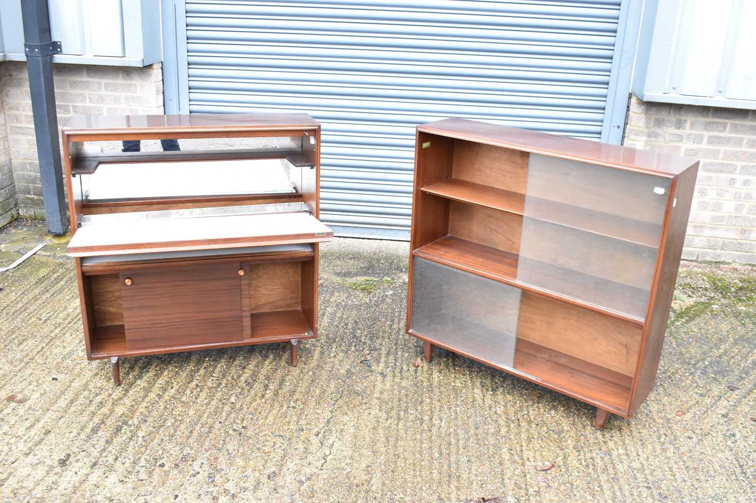 A mid-century sideboard with three central drawers flanked by two cupboard doors, width 191cm, a - Image 6 of 7