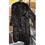 A Harrods 1970s Blackglama mink fur coat.