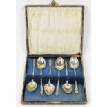 A J BAILEY; a set of six Edward VII hallmarked silver Apostle spoons, Birmingham 1904, 2.09ozt/65g.