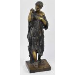 JOHN WALZ (1844-1922); a bronze figure of a standing Classical female figure, signed, height 44cm.