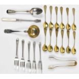 A small quantity of miscellaneous 800 grade and hallmarked silver including coffee spoons, cake