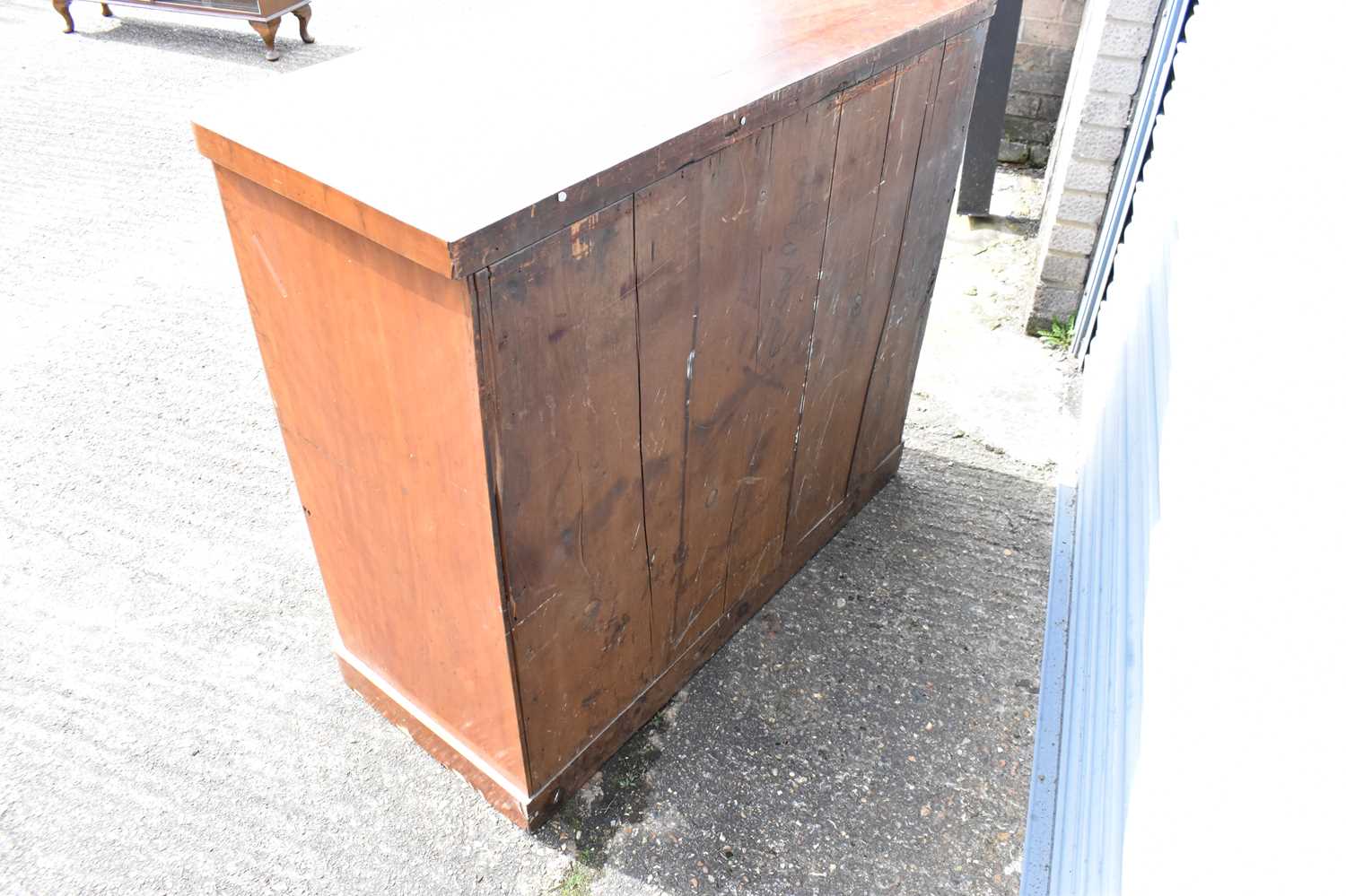 A Victorian mahogany chest of two short over three long drawers, width 114cm, height 117cm, depth - Image 2 of 4