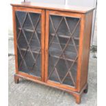 A 19th century mahogany display cabinet with pair of glazed doors, width 101cm height 115cm.
