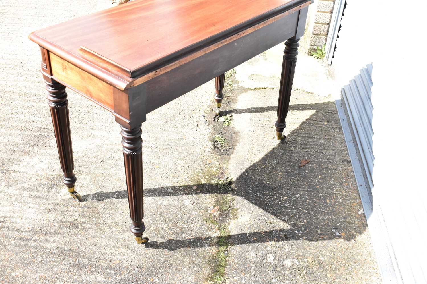 JAMES WINTER, 101 WARDOUR ST, SOLO, LONDON; a 19th century mahogany writing table with three - Image 4 of 4