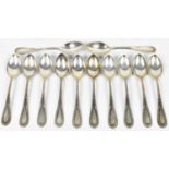 A matching set of twelve 800 grade silver teaspoons, approx 7.9ozt/215g.