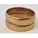 A 14ct yellow gold gentleman's double wedding band, size X, approx 8.3g.