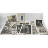 Approx forty 18th/19th century black and white engravings, the majority Hogarth.