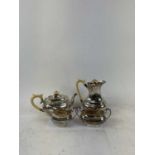 VINERS LTD; a George VI hallmarked silver four piece tea/coffee service, Sheffield 1937, combined