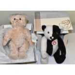 STEIFF: Two boxed Steiff teddy bears with original labels and certificates - Pierrot and Pearl.