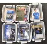 A large quantity of football programmes, including 1950s to 1990s, in six boxes (6).