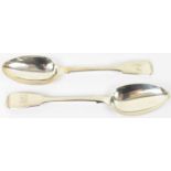 A William IV hallmarked silver teaspoon, London 1836, and a Victorian example, London 1838, combined