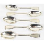 GOLDSMITHS ALLIANCE LTD; a set of five Victorian hallmarked silver dessert spoons, London 1868,