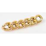 A 15ct yellow gold brooch modelled as a chain, approx 4.4g.