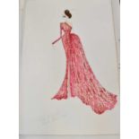 RALPH & RUSSO; a quantity of Haute Couture drawings including large volume dresses and dresses