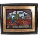 ALBERT BARLOW (born 1944); acrylic on board, 29 x 39.5cm, framed and glazed.