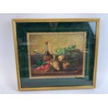 FRANCESCO MALACREA; oil on canvas, still life of fruit, signed lower right, 41 x 33cm, framed and
