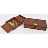 S MAWSON & THOMPSON, LONDON, a mahogany cased set of brass balance scales, a cased travelling