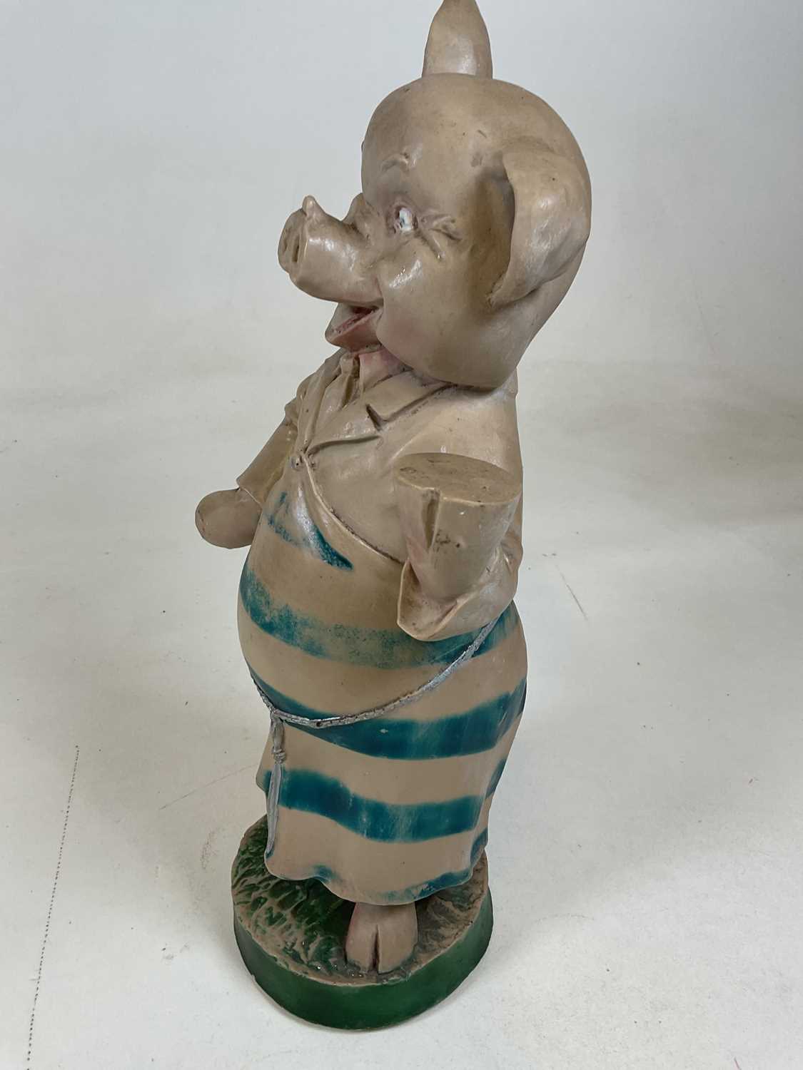 A vintage resin butcher's advertising pig, height 47cm. - Image 2 of 4