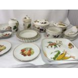 ROYAL WORCESTER; a quantity of 'Evesham' oven-to-table ware, also several decorative plates.