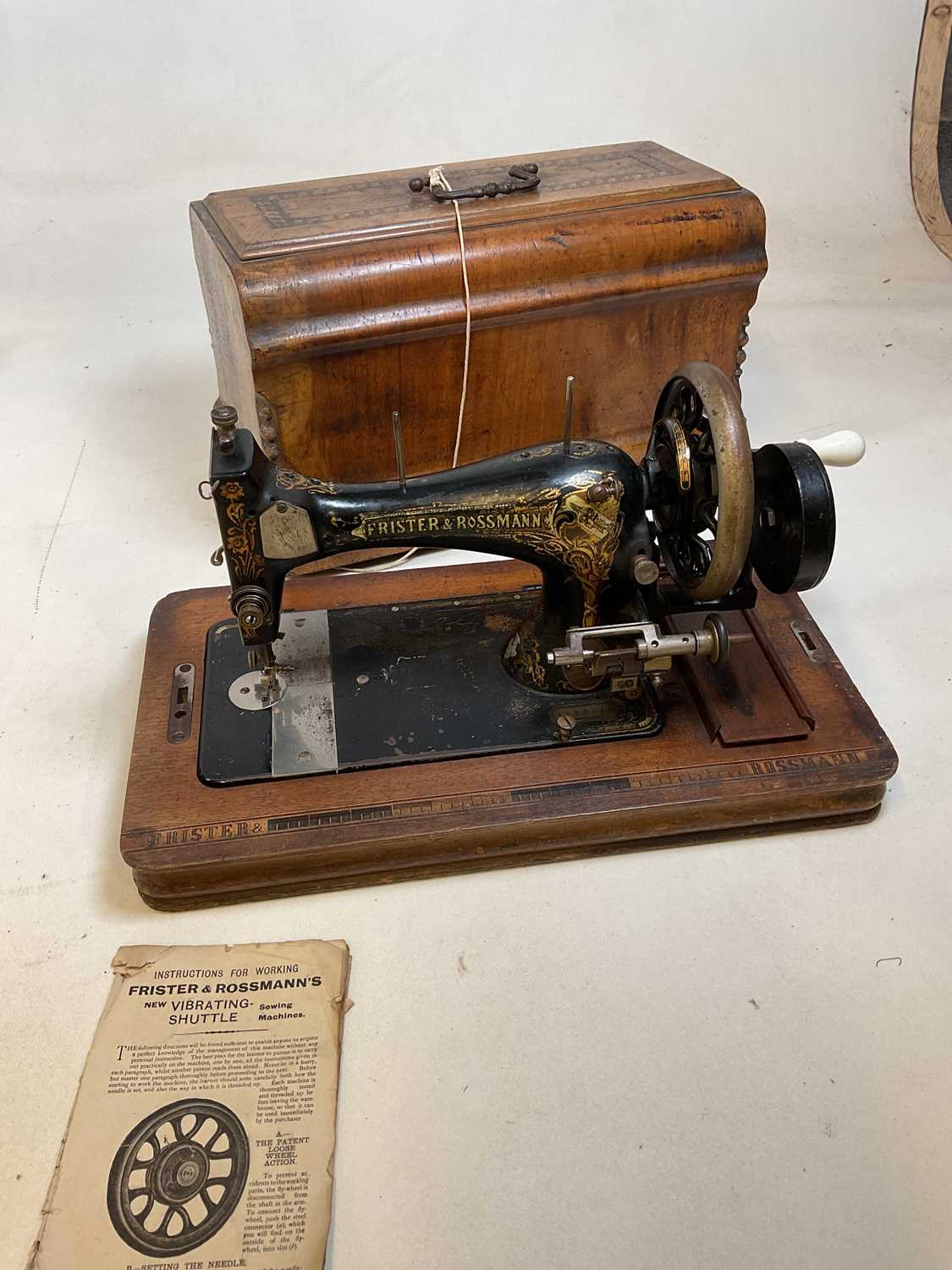 A walnut cased sewing machine, - Image 2 of 4