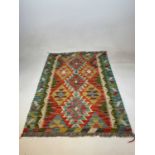 A Chobi Kilim rug 123 x 87cm.