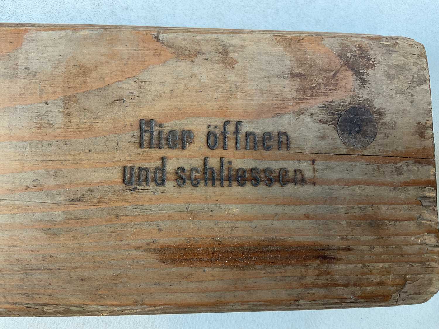 A large early 20th century pine cigar mould inscribed 'Karl Hart Schwetzingen Bei Mannheim', - Image 5 of 7