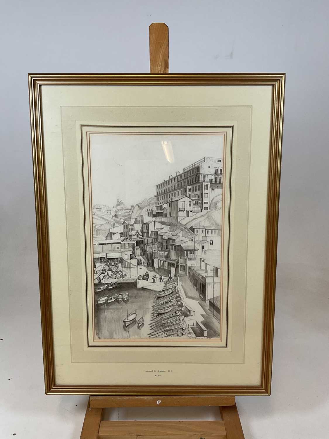 † LEONARD GRIFFITHS BRAMMER R.E; pencil study 'Vallon', signed and dated 1931, 42 x 26cm, framed and