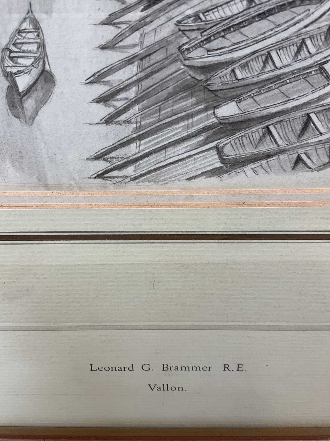 † LEONARD GRIFFITHS BRAMMER R.E; pencil study 'Vallon', signed and dated 1931, 42 x 26cm, framed and - Image 3 of 4