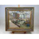 CYRIL LAVENSTEIN (1891-1986); oil on board, Mevagissey Harbour', unsigned, with inscription from the