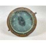 A early 20th century brass framed ship's binnacle compass, diameter 25cm.
