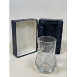 CAITHNESS; a boxed 'Diana' glass vase by Derek F. Mann, no.2/8, with original receipt when purchased