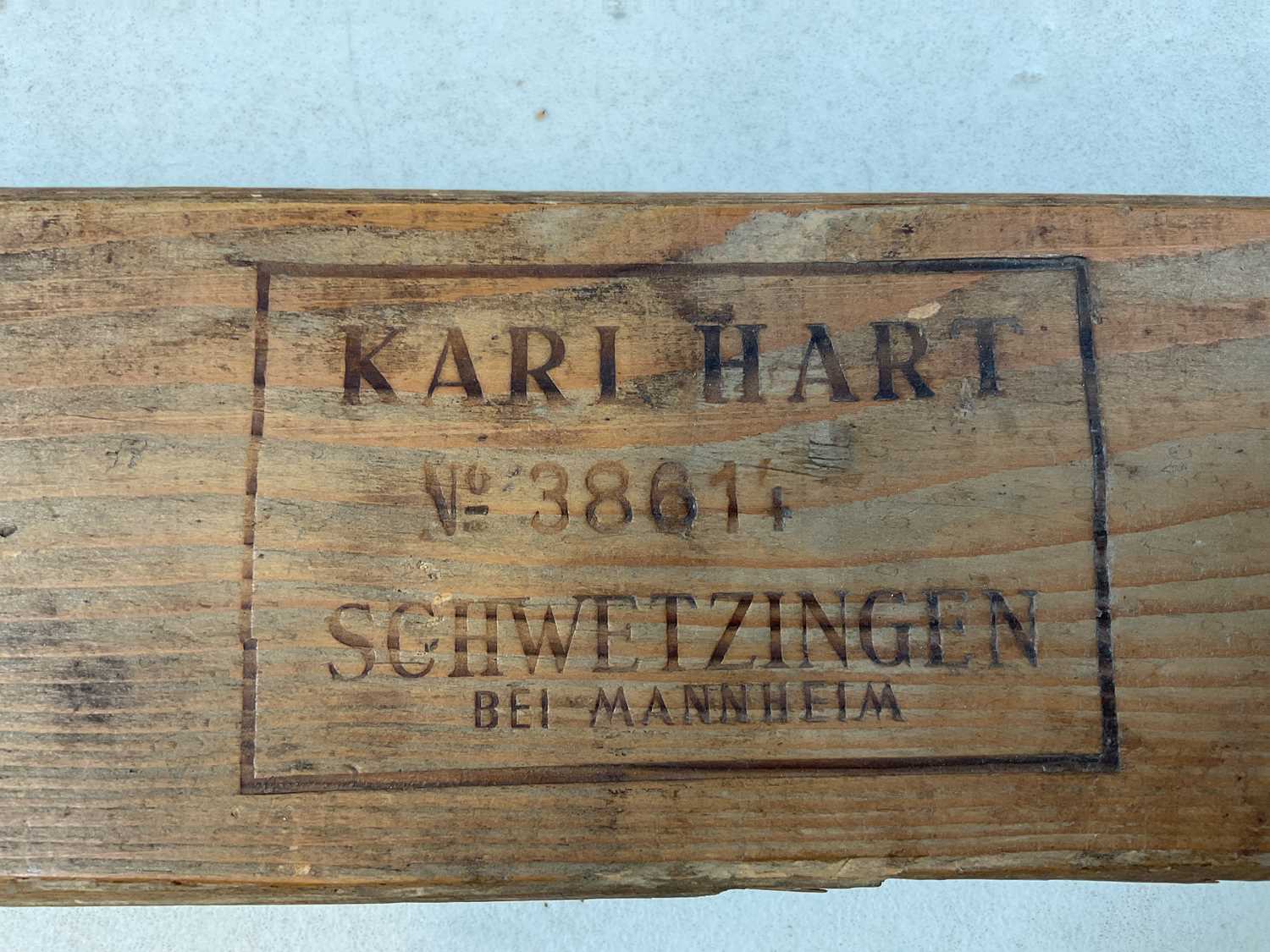 A large early 20th century pine cigar mould inscribed 'Karl Hart Schwetzingen Bei Mannheim', - Image 4 of 7