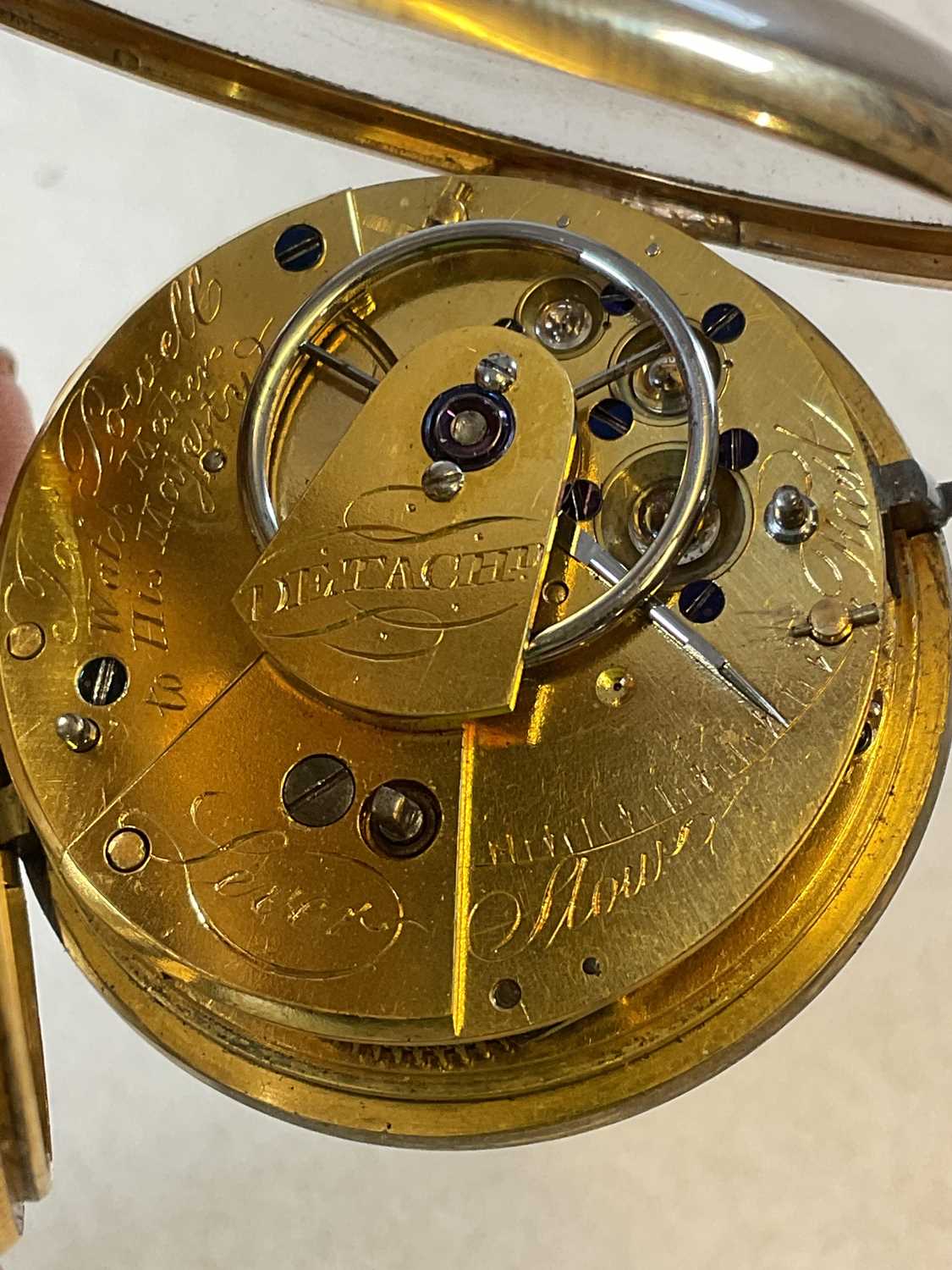 A George IV 18ct yellow gold open face pocket watch, the circular dial set with Roman numerals and - Image 10 of 13